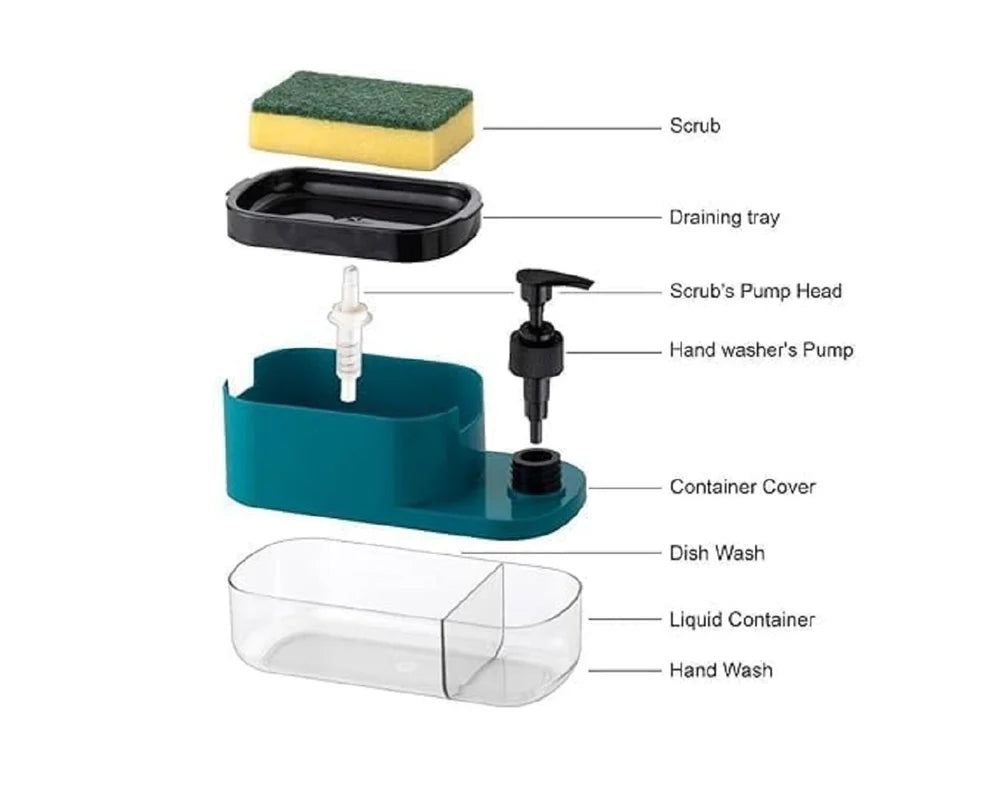 All-in-One 3-Chamber Soap Dispenser – 400 m